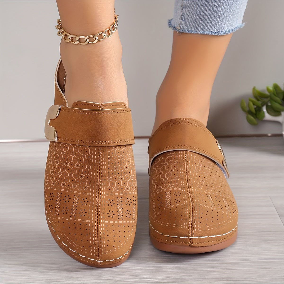 Women's Orthopedic Comfort Slippers | Non-Slip Sole Buckle Lifestyle