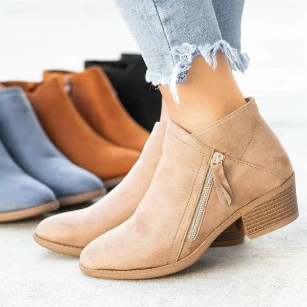 Women's Orthopedic Heel Boots | Side Zipper Side