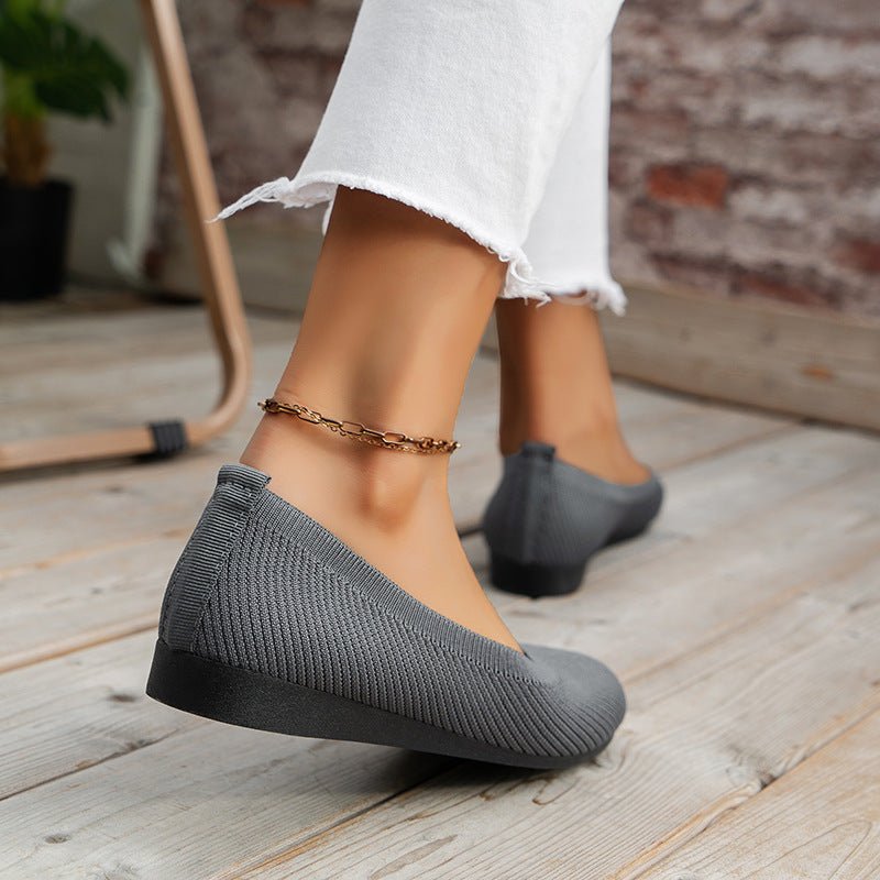 Women's Orthopedic Slip On Sneakers | Ribbed Knit Huarache View 11