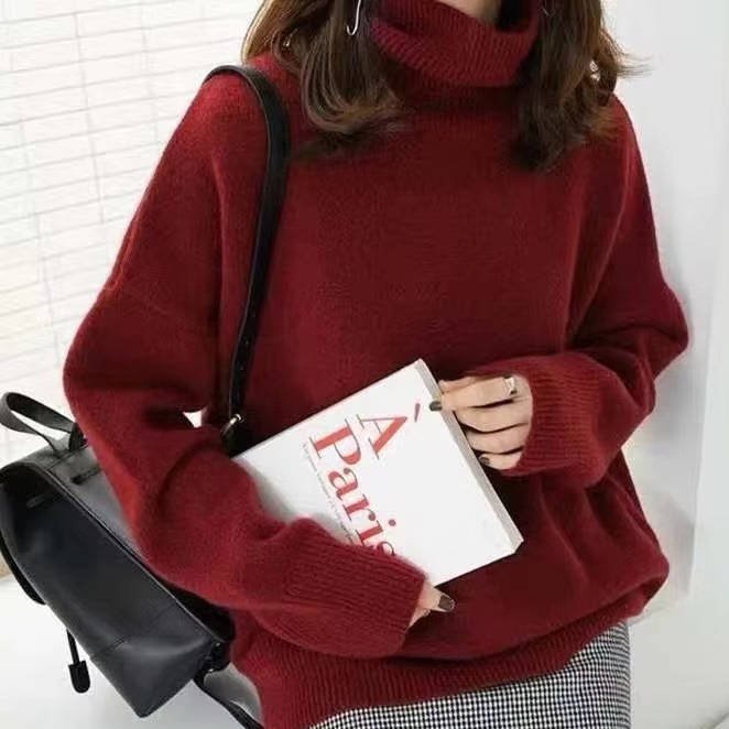 Women's Oversized Turtleneck Sweater | Relaxed Fit Knit Alternate