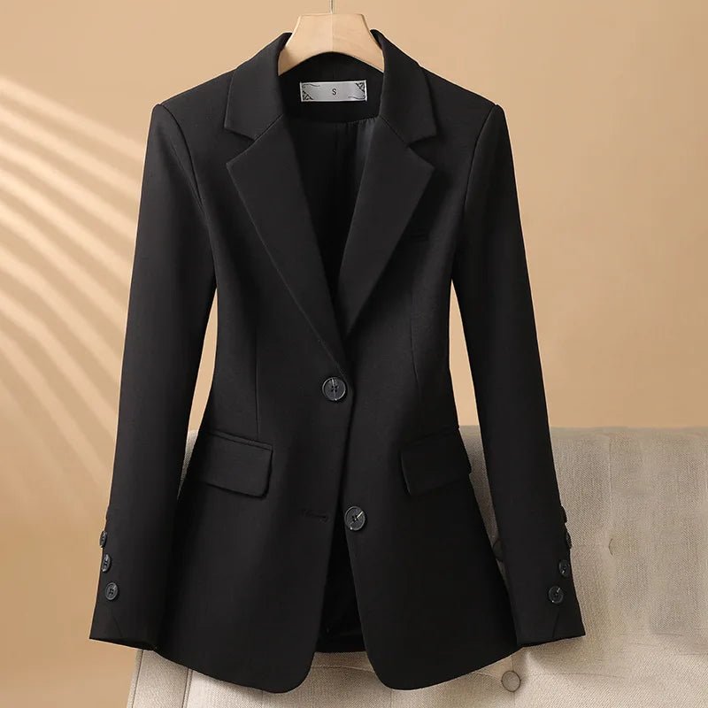 Women's Single-Breasted Blazer | Peplum Hem Tailored Fit Side