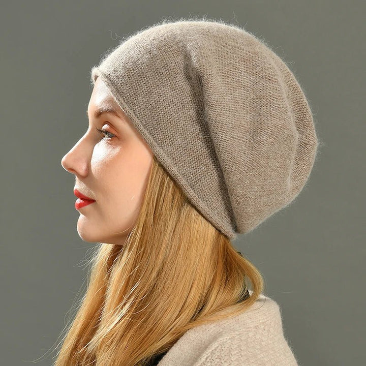 Women's Slouchy Wool Beanie | Oversized Knit Winter Hat Hero