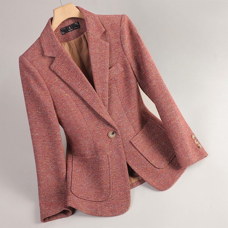 Women's Speckled Wool Blazer | Patch Pocket Tailored Fit Hero
