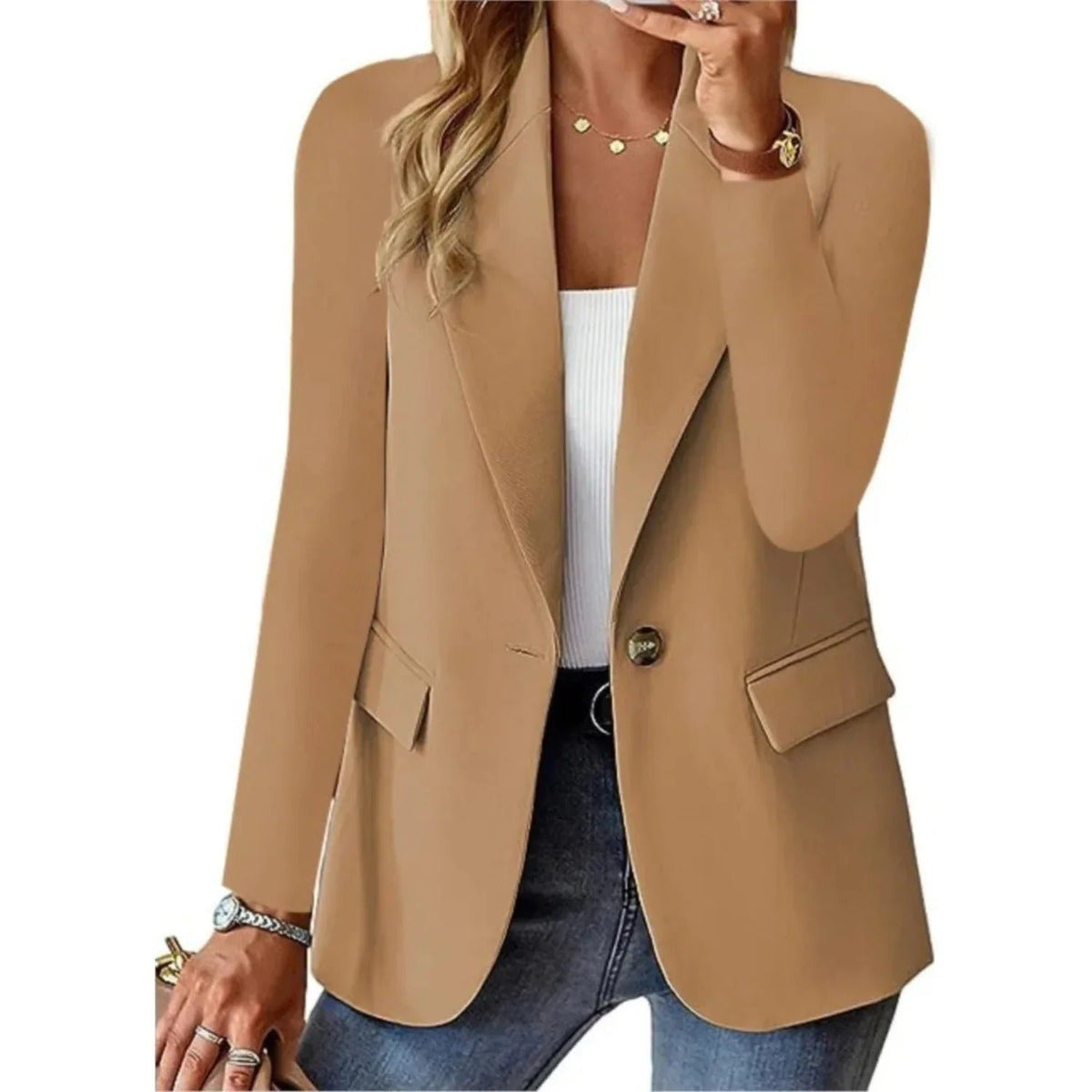 Women's Structured Blazer | Smart Casual Office Side