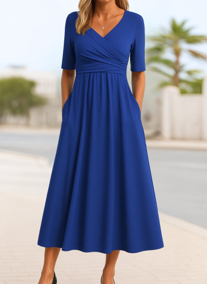 Women's Stylish Crossover Wrap Dress | Flattering Fit Hero