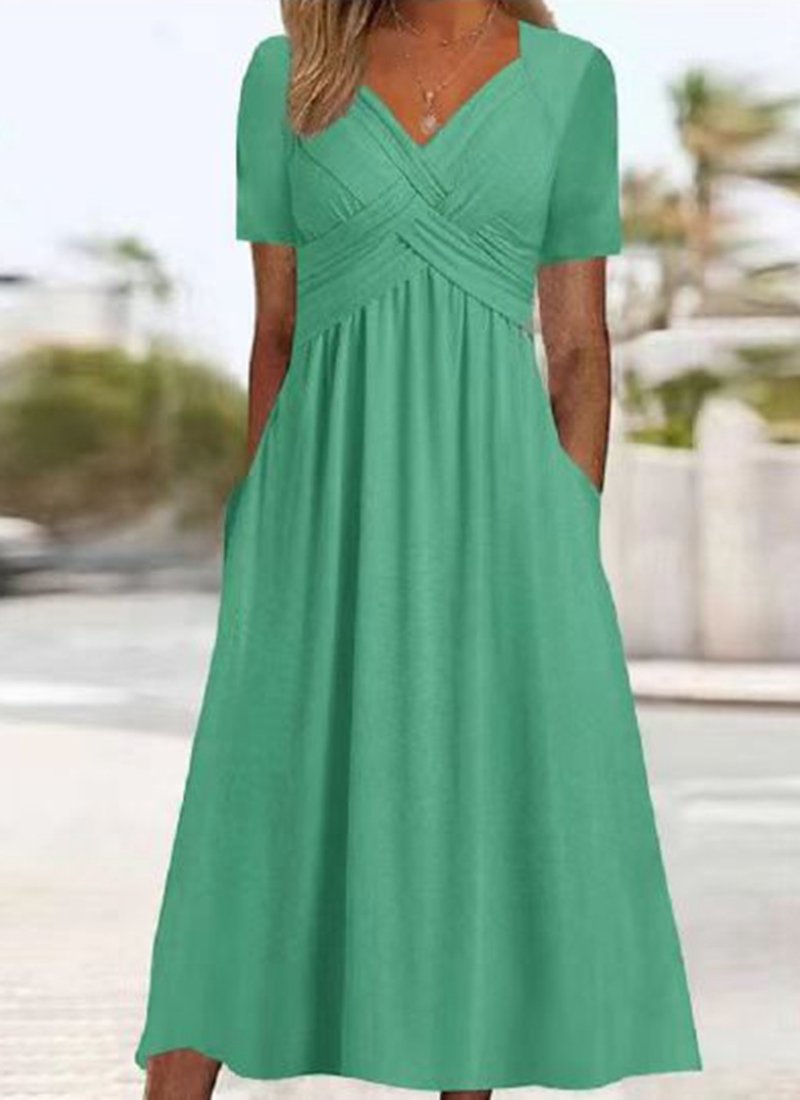 Women's Stylish Crossover Wrap Dress | Flattering Fit Lifestyle