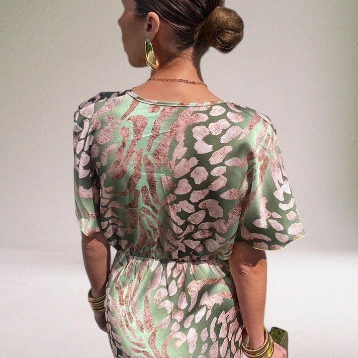 Women's Twisted Knot Wedding Guest Wrap Maxi Dress Side