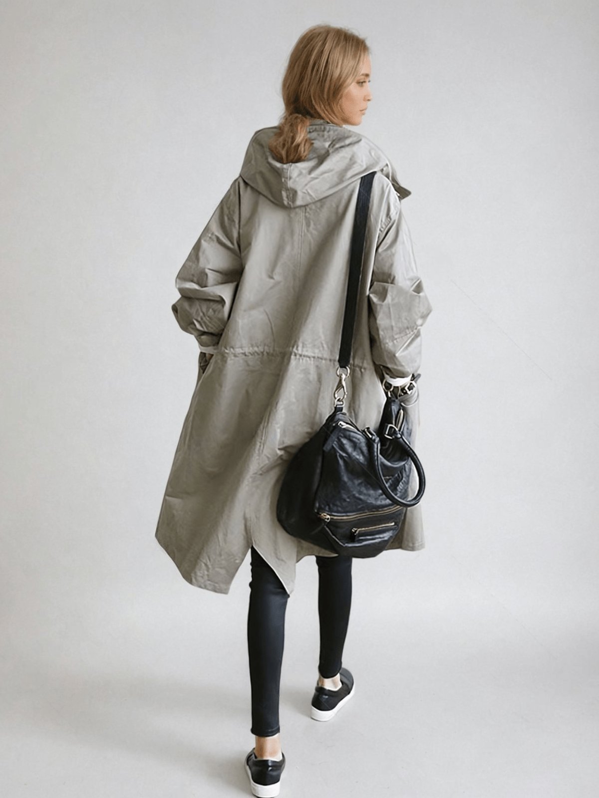 Women's Water-Repellent Trench Coat | Asymmetric Hem Hero