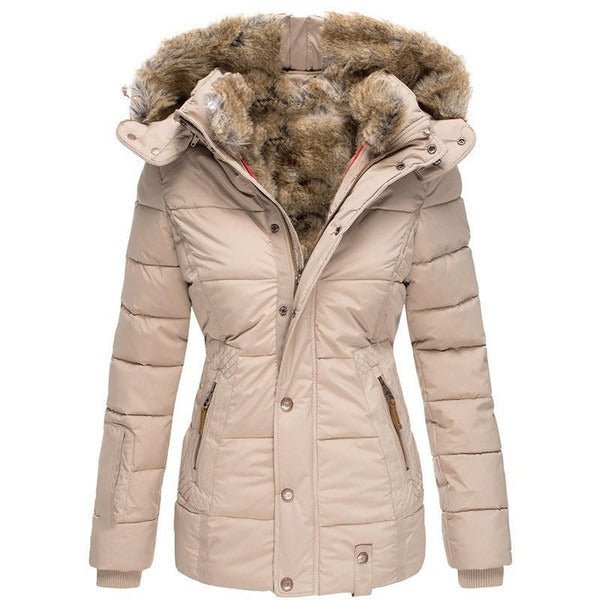 Women's Waterproof Cinched Waist Coat | Windproof Outdoor Close Up