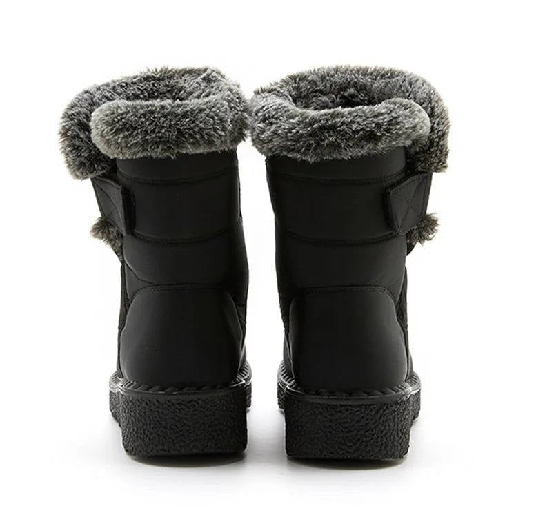 Women's Waterproof Insulated Snow Boots | Fur Cuff Winter Back