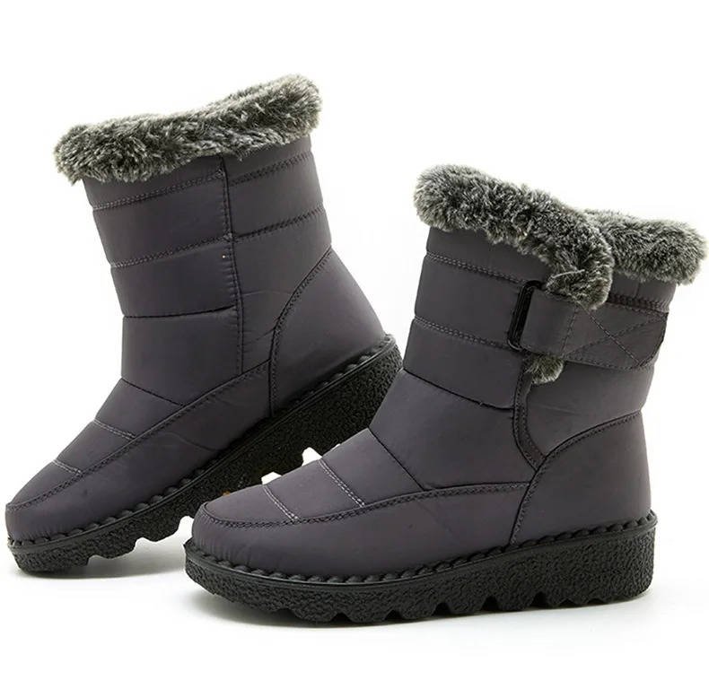 Women's Waterproof Insulated Snow Boots | Fur Cuff Winter View 12