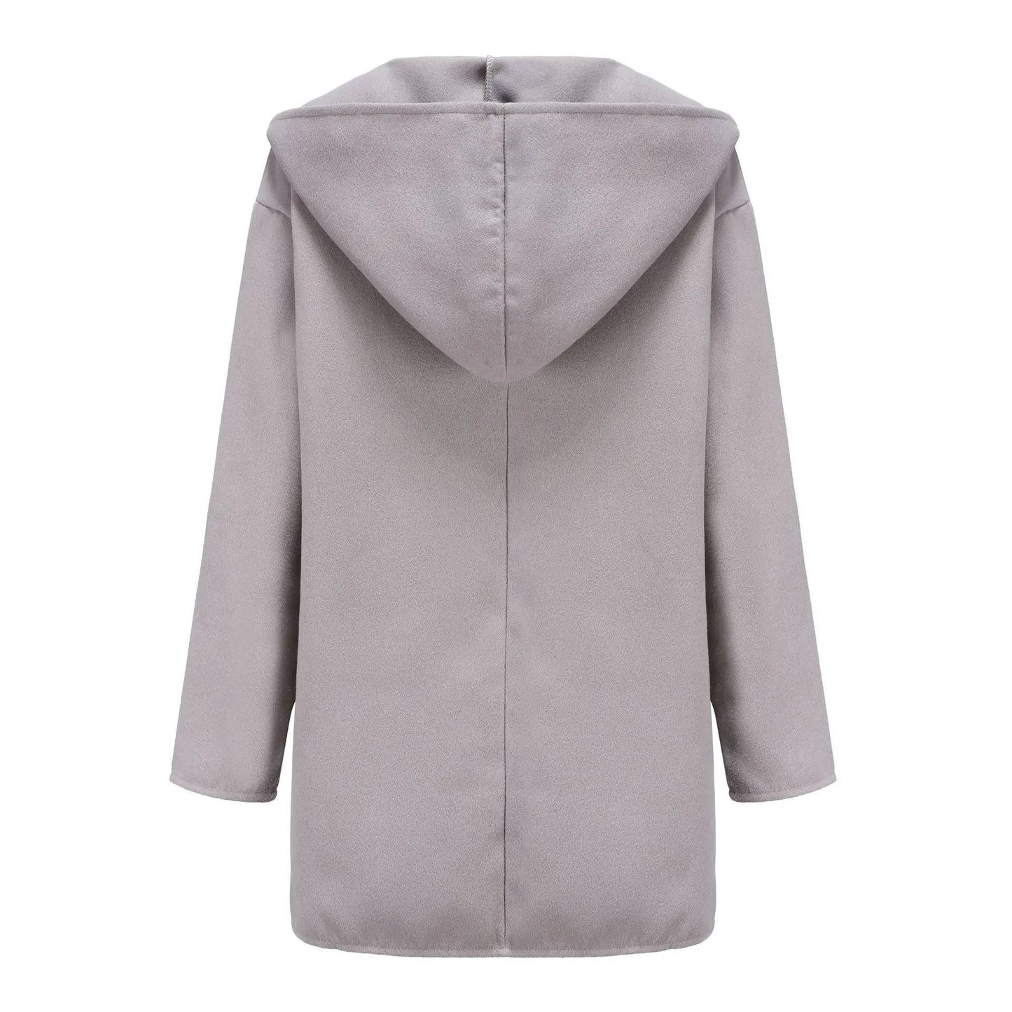 Women's Wool Blend Cocoon Coat | Draped Lapel Wrap Full