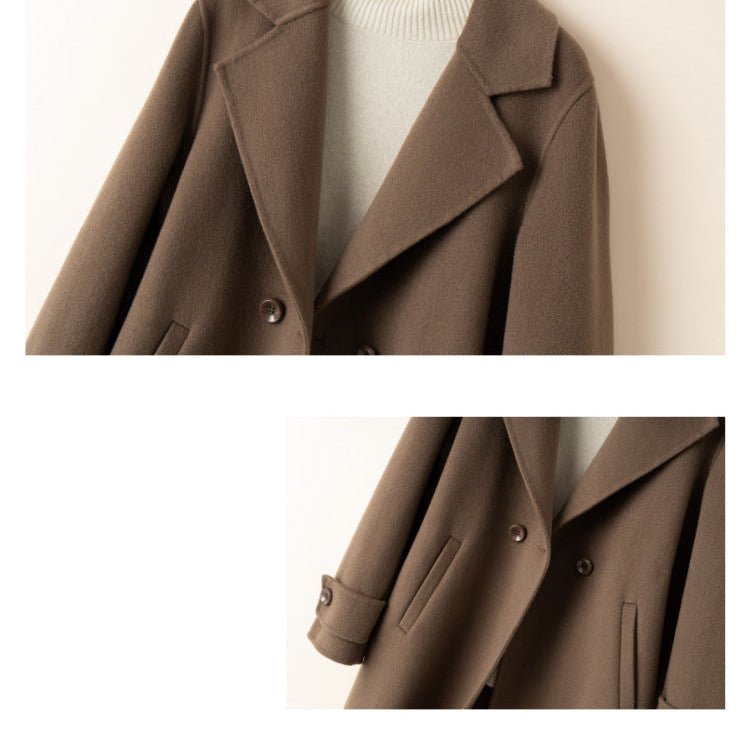 Women's Wool One-Button Coat | Notched Lapel Tailored Fit Alternate