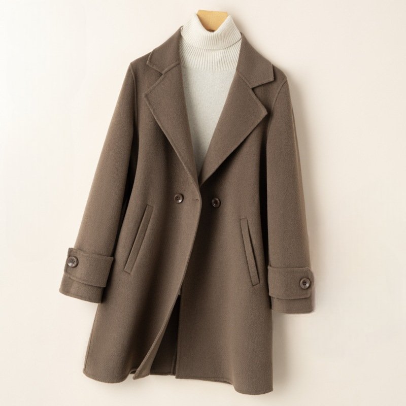 Women's Wool One-Button Coat | Notched Lapel Tailored Fit Hero
