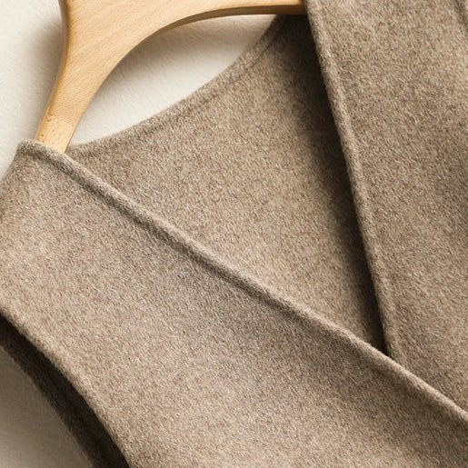 Women's Wrap Front Knit Vest | V-Neck Tailored Fit Close Up