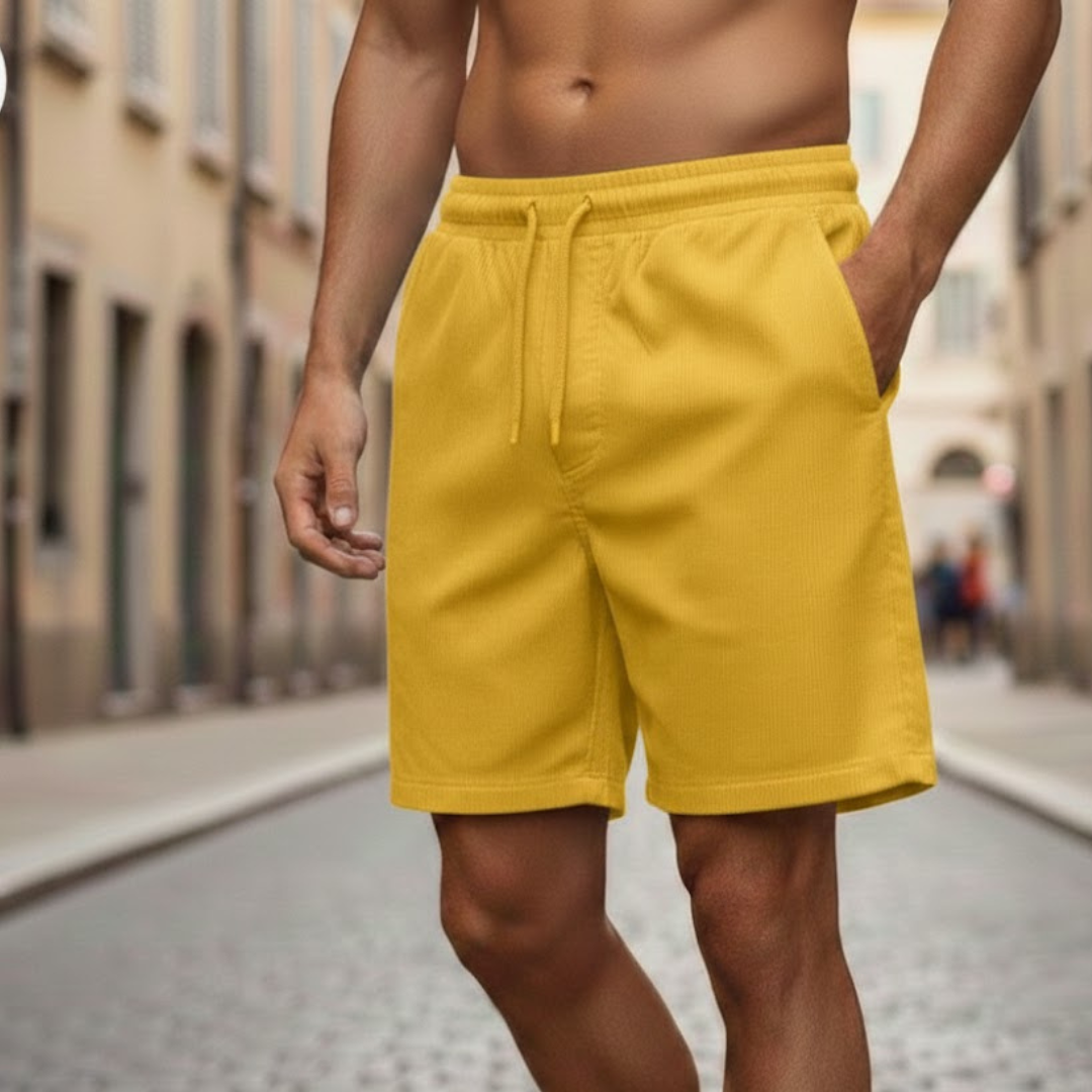 Mens Polyester Casual Shorts Bali Style Lightweight Summer Wear